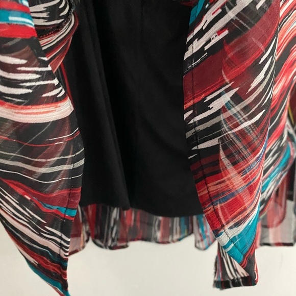 Cj Banks - Stripped Red and Teal Skirt - Picture 4 of 9